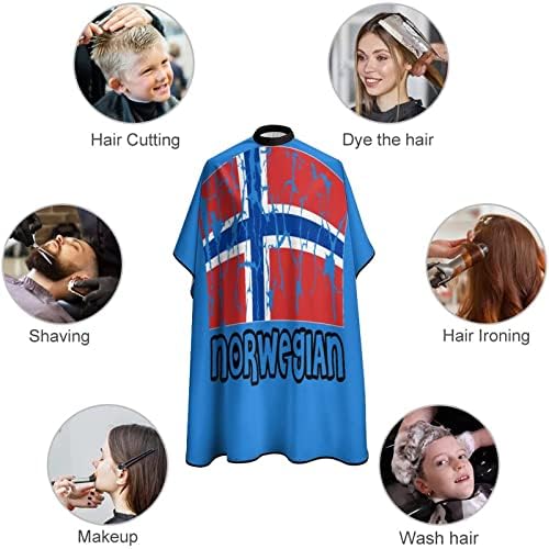 דגל נורווגי 18 ילדים תספורת תספורת סינר מספרה עם כיסוי חיתוך שיער מתכוונן