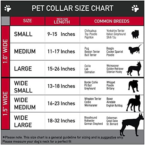 צווארון כלב צווארון בטיחות אבזם אש אבזם אש פסים של בלוז שזוף אדומים 16 עד 23 אינץ 'ברוחב 1.5 אינץ'