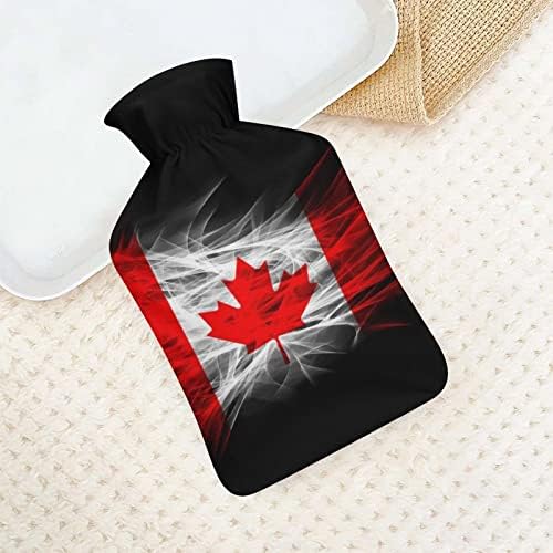 קנדה דגל בקבוק מים חמים 1000 מל שקית הזרקת מים רכה חמודה חממה יותר למתנות כפות רגליים חמות
