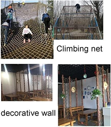 Ouyoxi Hemp Rope Net - ילדים בטיחות נטו מדרגות מדרגות עיצוב קנבוס חבל נטו חובה כבד מטען נטו חיצוני ערסל הגנה על גדר עיצוב נטו