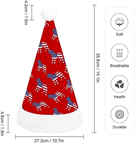 פטריוטי פיטבול אמריקאי דגל חג המולד סנטה כובע עבור אדום חג המולד כובע חג טובות חדש שנה חגיגי ספקי צד