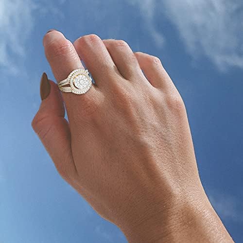 2023 חדש גבירותיי זירקון מתנת מסיבת 511 אופנה זרוק בצורת כלה טבעת אגס בצורת חתונה טבעת טבעות מקומי אקלקטי טבעת