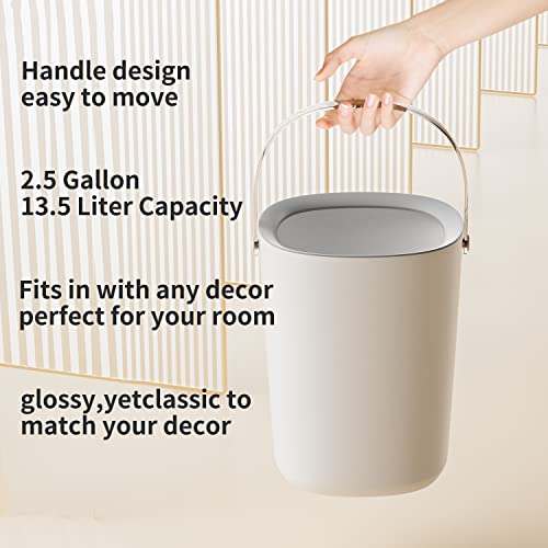 3.5 גלון פלסטיק קטן אשפה יכול עם ידית אשפה יכול פח לאמבטיה שינה מטבח משרד 4 חבילה
