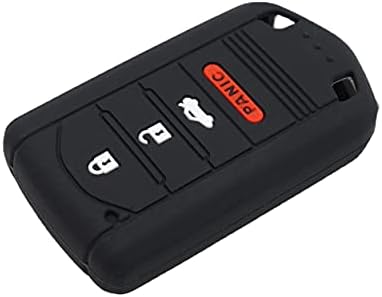 WFMJ 2PCS סיליקון שחור עם Keyring עבור Acura ILX RDX TL ZDX 2015 2014 2013 2012 2010 2010 2009 4 כפתורים חכמים מפתח