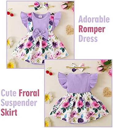 בגדי תינוקות Highuzza לבוש ילדות יילוד ילדה תינוקת רומפר תלבושות קיץ בגדים לתינוקות