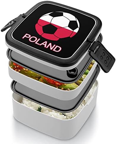 כדורגל פולין מצחיק הכל בכלי צהריים בנטו קופסה עם כף לפיקניק עבודות נסיעות