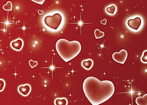 יונגקיאן י. ק. י. אדום לב תפאורות מוקדם שנות ה-2000 צילום רקע גליטר אדום מסיבת יום הולדת קישוטי באנר 5 על 3 רגל