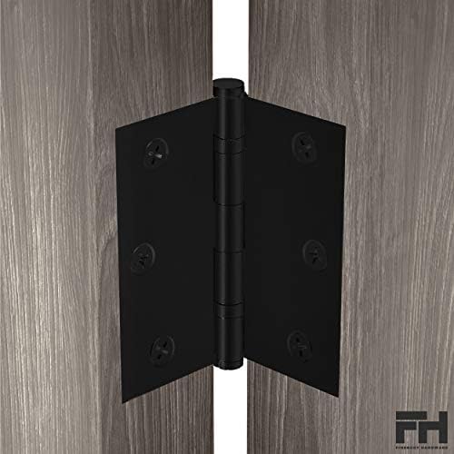 חומרת פינסברי ציר דלת שחורה ציר מט שחור מיסב חובה כבדה בגודל 3x3 אינץ
